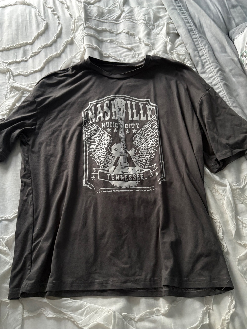 SHEIN Black Nashville Tennessee Graphic Tee